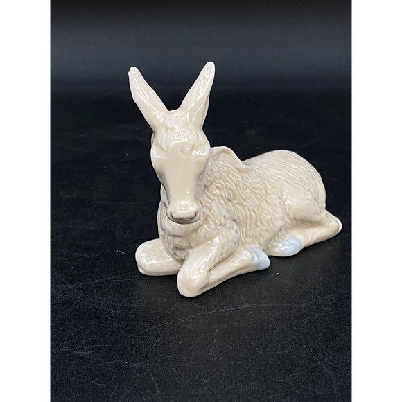 International Bazaar Pastel Nativity Donkey Cow Lamb Replacement Pieces LOT 3 - Picture 9 of 16